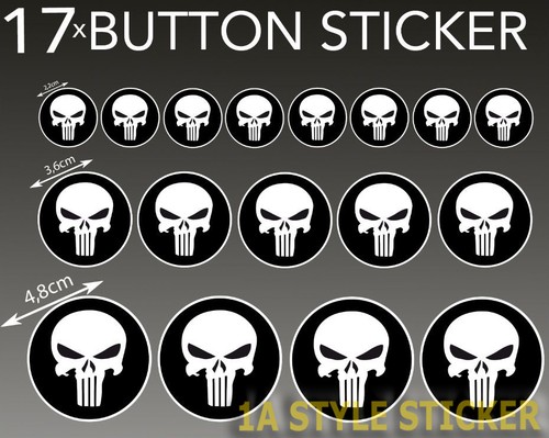 Totenkopf aufkleber set 17 - ,
