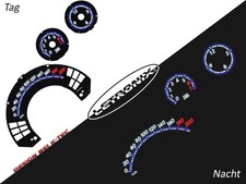 Selbstleuchtende Tachoscheiben Plasma Tacho Smart For-Two 0-200km/h 7000U/min #