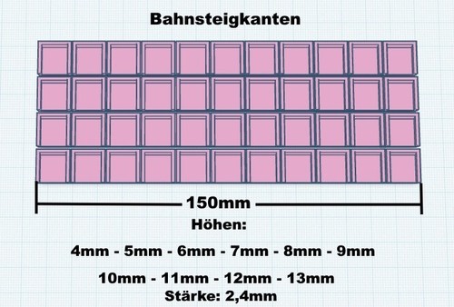 Bahnsteigkante spur tt z - 4x,