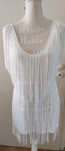 Tanzkleid fransenkleid weiss - -,