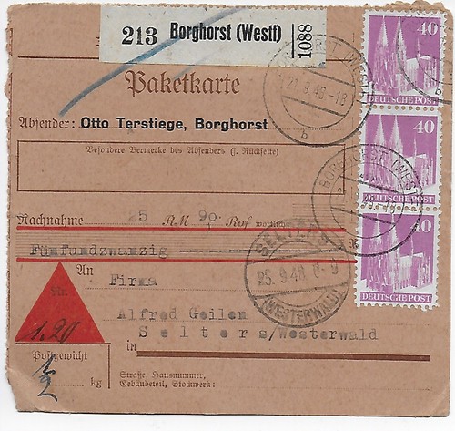 Paketkarte borghorst westf - paketkarte, borghorst/westf