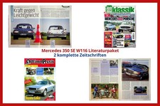 Mercedes 350 SE W116 Literaturpaket - 2 komplette Zeitschriften