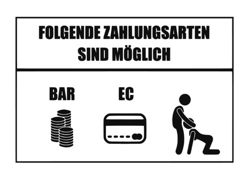 Zahlungsarten aufkleber auto - zahlungsarten,