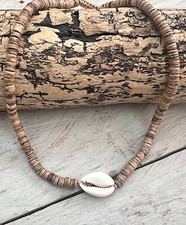 Holz Surfer Halskette Choker Muschelkette Boho Kauri Muschelkette Surferkette