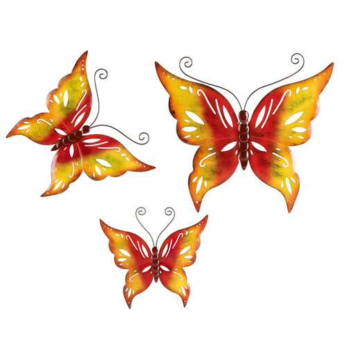 Schmetterling wanddeko 3er set - schmetterling,