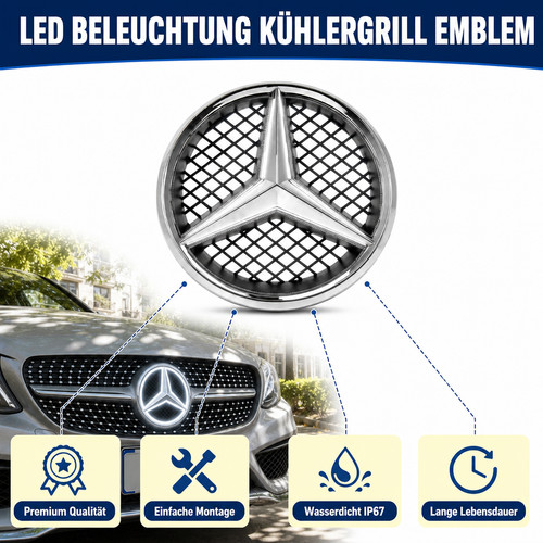 185mm kühlergrill emblem led - 185mm,