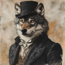 Gentelman Wolf mit einem