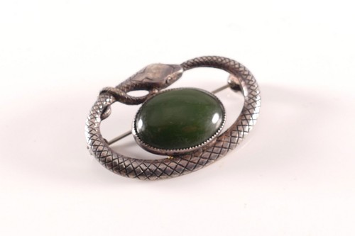 Brosche silber schlange und - brosche,