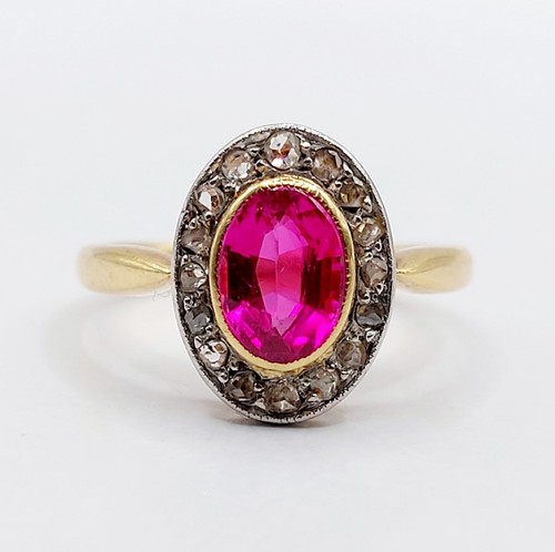 Antiker pompadour ring - pompadour, 18