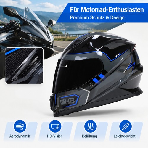 Motorradhelm integralhelm dot - motorradhelm,