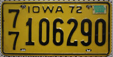 Iowa Nummernschild USA Schild 1972 1973 License Plate Amerikanisches Kennzeichen