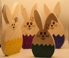 Osterhase Holzdeko Handarbeit Osterdekoration Tischdeko Fensterdeko Frühling
