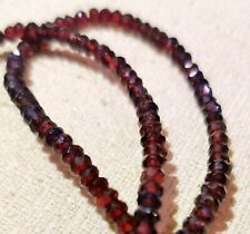 facettierte Granat Kette - 925 Silber - 75 Karat - 45 cm - facettiert - Rot