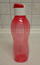 EcoEasy Trinkflasche 750 ml mit Trinkverschluss in Rot-Weiß Tupperware Neu