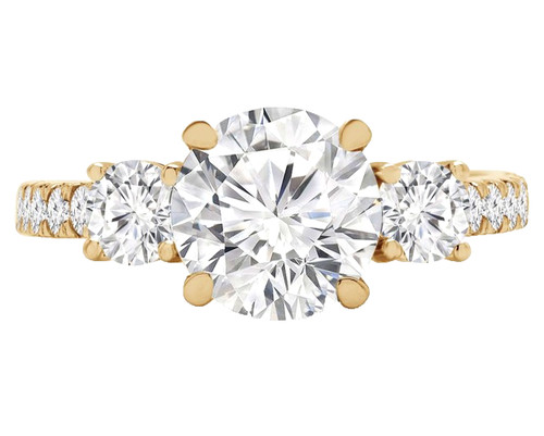 14k gelbgold solitär - 14k,