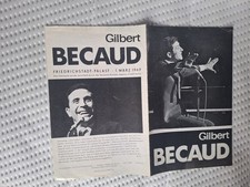 Programmheft Konzert Gilbert Becaud