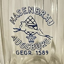 altes Bierglas Hasenbräu