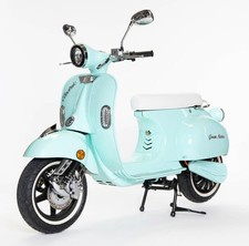 Elektro Roller Retro Vespa Style 4500W Reichweite 100km Vmax 85km/h mintgrün