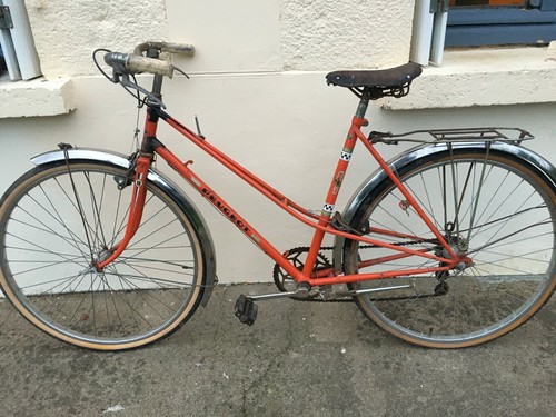Fahrrad peugeot orange vintage - peugeot,