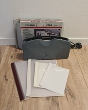 Thermobindegerät Olympia Thermobinder + Bindemappen + Buchdruck Papier