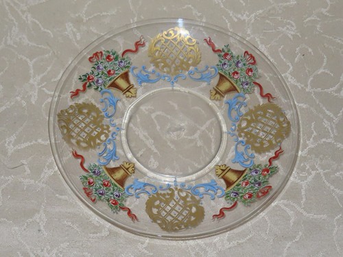 Antikes glas teller florales - antikes,