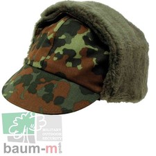 Original Bundeswehr Wintermütze Mütze Feldmütze BW flecktarn Pelzmütze Neuware!!