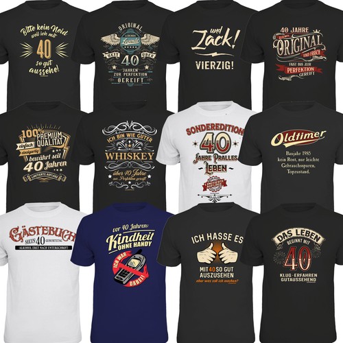 Geburtstag t shirt - 40.,