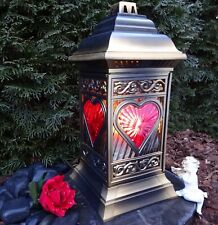 Grablaterne Herz Bronze Grablampe Grableuchte Grabschmuck Grablicht Kerze