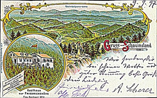 Ansichtskarte schauinsland - ansichtskarte,