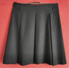 KOOKAI Damenrock Faltenrock Midirock m. Wolle Grau Gr. 36/38 Neu
