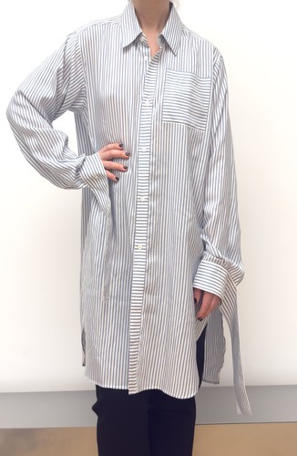 Lange seidenbluse gestreift - seidenbluse,