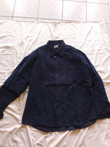 Cord hemd nachtblau - (43/44),