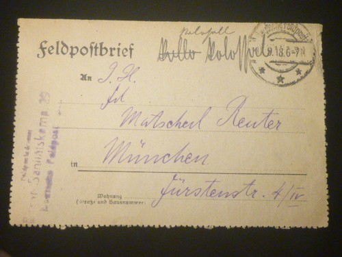 1918 deutsche feldpost brief - feldpost,