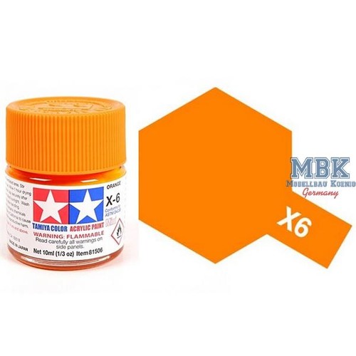 Tamiya orange - x6,