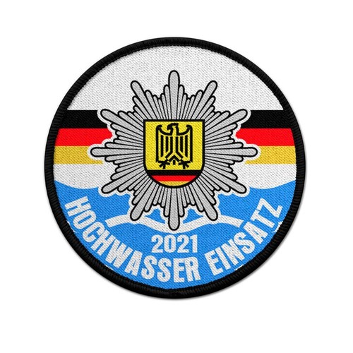 9cm patch polizei hochwasser - 9cm,