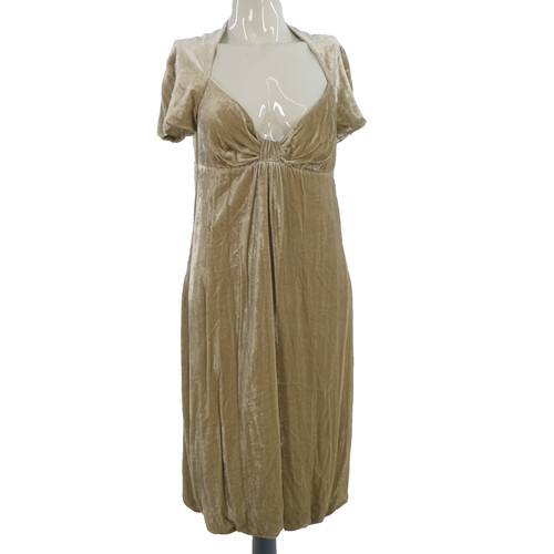 Champagner gold samt midikleid - gold,