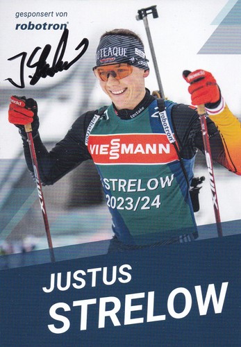 Autogrammkarte justus strelow - autogrammkarte,