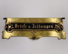 Antik Briefklappe Messing