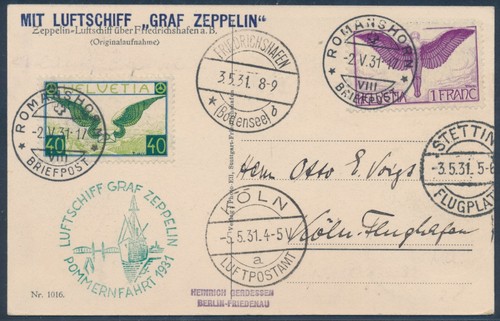 Zeppelin pommernfahrt 1931 - pommernfahrt,