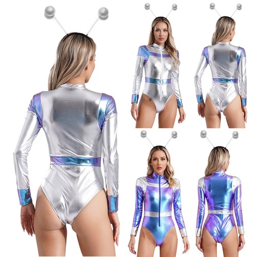 Damen space kostüm glänzend - kostüm,