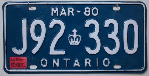 Ontario nummernschild kanada - ontario,