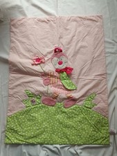 Sigikid Baby Decke Spieldecke ca 70 x 92 cm rosa grün Blumen Motiv Frottee