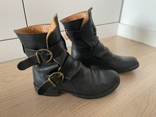 fiorentini & baker - Boots - Größe 38 - schwarzes Leder - Lederboots - Schnallen