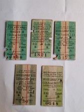 Köln od. Deutz, 1902 - 1905, 5 Rückfahrkarten, Dt. Reich, 2.Kl.