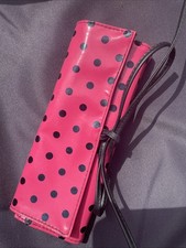 Pinseltasche Rockabilly Barbie Pink schwarze Punkte Polkadots