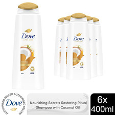 Dove Nourishing Secrets Restoring Ritual Shampoo mit Kokosöl, 6x400ml