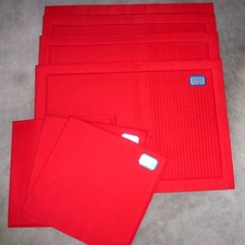 Platz Tisch Set rot mit Serviette ca. 45 x 31 cm 8 teilig ausgefallen