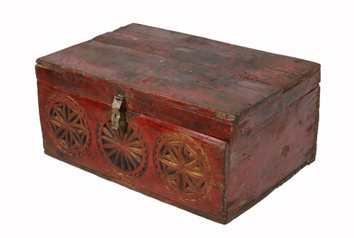 Antique treasure dowry chest - dowry,