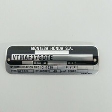 original Honda Typenschild