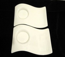 2 Villeroy & Boch New Wave , Untertassen für Kaffeetassen